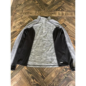 Avia Activewear Athleisure Running Women’s Medium Black Gray Pullover Sweater